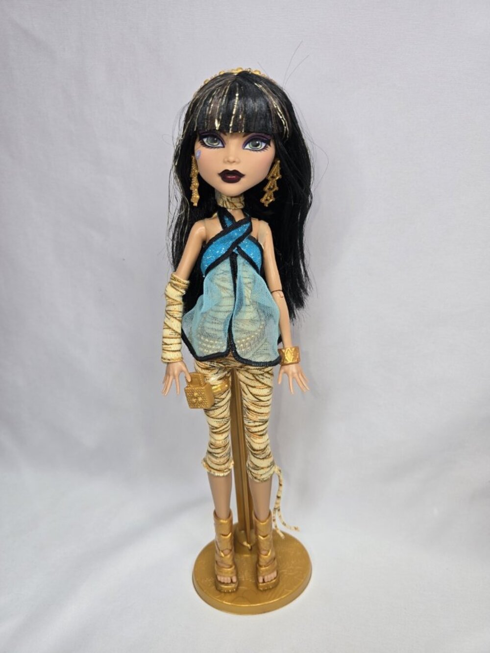 MONSTER HIGH DOLL CLEO DE NILE G1 2008 W ACCESSORIES- READ INFORMATION